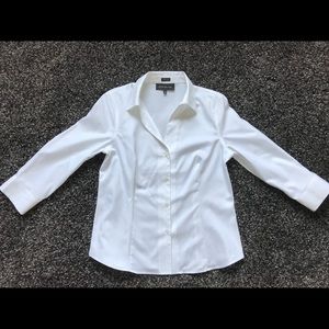 Jones New York non-iron women’s white blouse